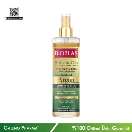 Bioblas Botanic Oils Argan Yağlı Sıvı Saç Kremi 200mL